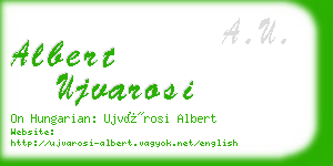 albert ujvarosi business card